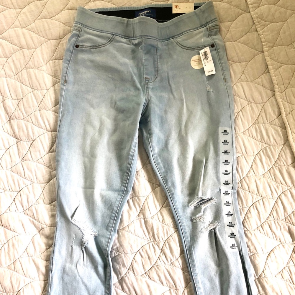 Old Navy Light Distressed Jegging -Sz 10